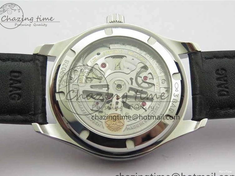 MIROTIME 0502 TimelessDesign Portuguese IW358304 ZF 1:1 Best Edition SS Blue Dial on Leather Strap A 7078